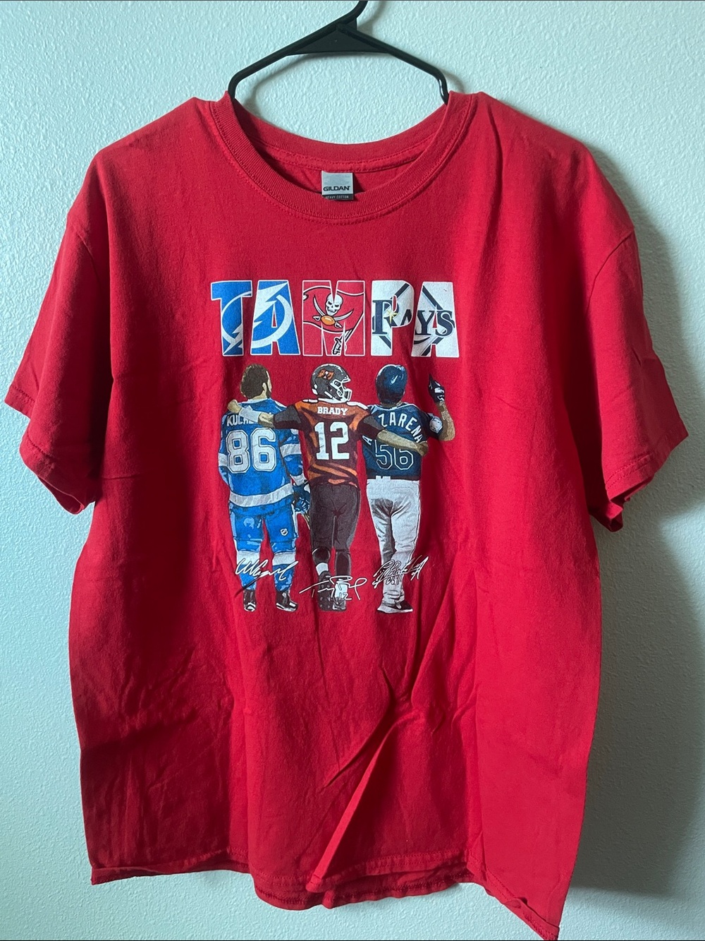 Mens Red Tampa Bay Pro Sports Graphic Tee